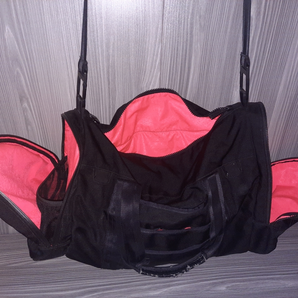 Lululemon Athletica Black and Pink Travel Bag